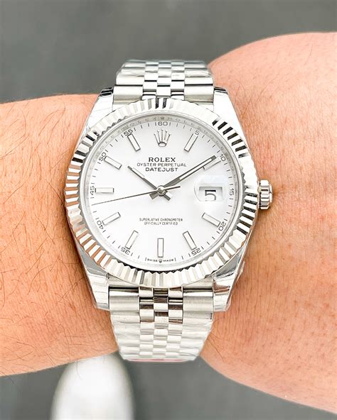 rolex datejust 31mm white dial|rolex datejust 41 woman.